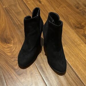Black Women's Ankle Booties - Classic Suede Style